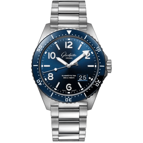 Glashütte Original SeaQ Panorama Date Stainless Steel / Blue / Bracelet 1-36-13-02-81-70