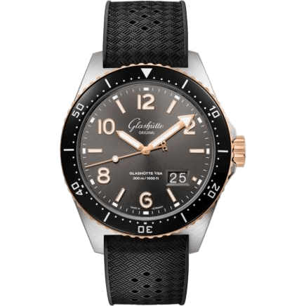 Glashütte Original SeaQ Panorama Date Stainless Steel / Red Gold / Grey / Rubber - Pin 1-36-13-04-91-06