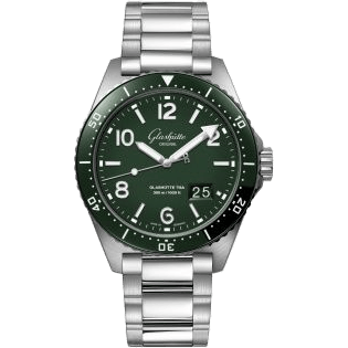 Glashütte Original SeaQ Panorama Date Stainless Steel / Green / Bracelet 1-36-13-07-83-70