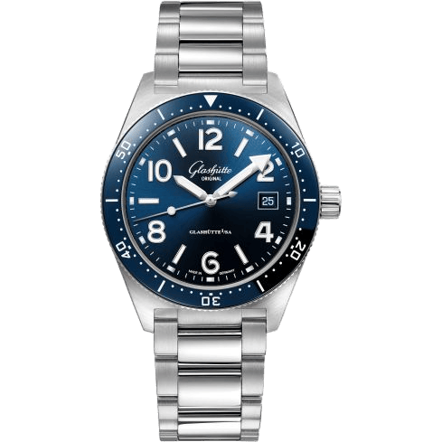 Glashütte Original SeaQ Date Stainless Steel / Blue / Bracelet 1-39-11-09-81-70