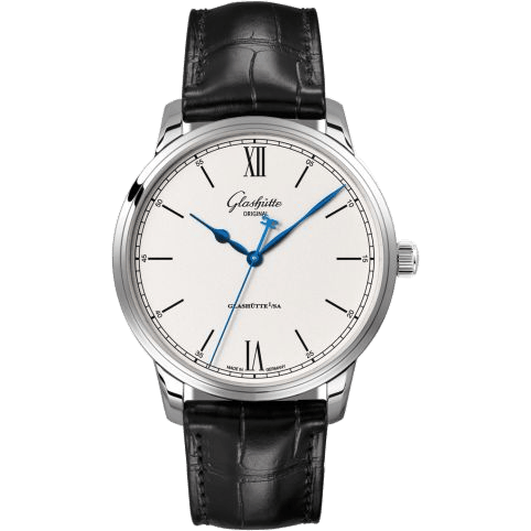 Glashütte Original Senator Excellence Stainless Steel / Silver / Alligator / Folding 1-36-01-01-02-50
