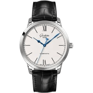 Glashütte Original Senator Excellence Stainless Steel / Silver / Alligator - Folding 1-36-01-01-02-61