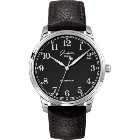 Glashütte Original Senator Excellence Stainless Steel / Black / Calf / Folding 1-36-01-03-02-30