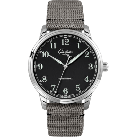 Glashütte Original Senator Excellence Stainless Steel / Black / Fabric / Folding 1-36-01-03-02-36