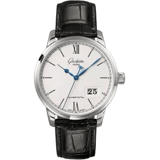 Glashütte Original Senator Excellence Panorama Date Stainless Steel / Silver / Alligator - Folding 1-36-03-01-02-61