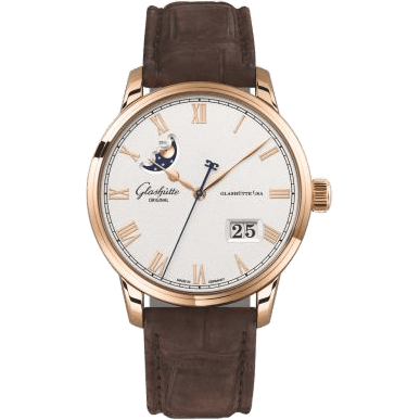 Glashütte Original Senator Excellence Panorama Date Moonphase Red Gold / Silver / Nubuck - Folding 1-36-24-02-05-62