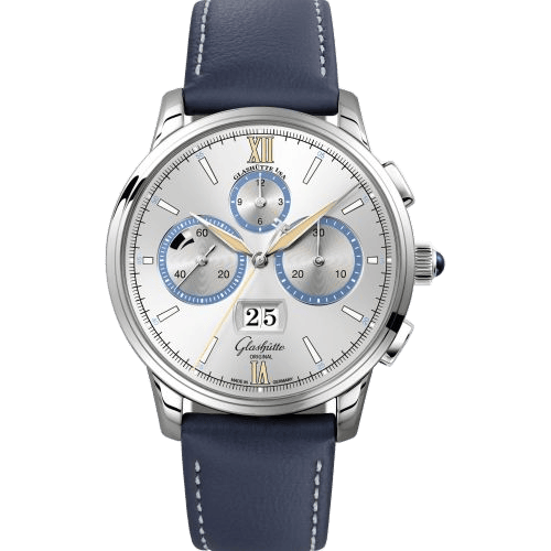 Glashütte Original Senator Chronograph Panorama Date Capital Edition Platinum / Silver / Calf / Folding 1-37-01-06-03-55