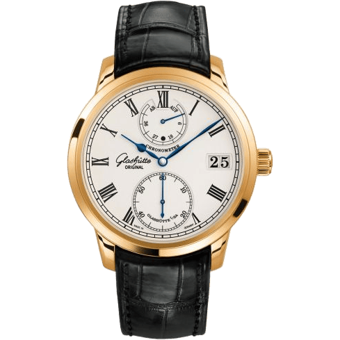 Senator Chronometer Rose Gold / Silver / Alligator / Folding