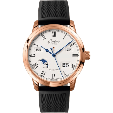 Glashütte Original Senator Perpetual Calendar Red Gold / Silver / Rubber / Pin 100-02-22-05-06