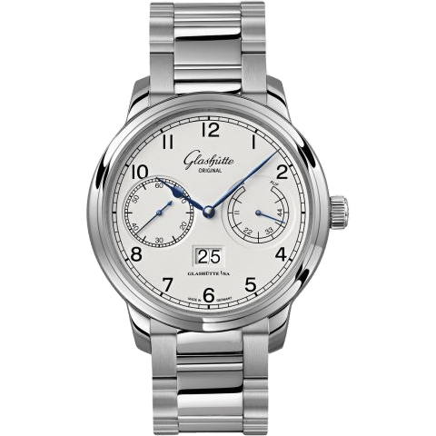 Glashütte Original Senator Observer Stainless Steel / Silver / Bracelet 100-14-05-02-14
