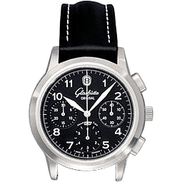 Glashütte Original Senator Chronograph Date Stainless Steel / Black 39-32-13-17-04