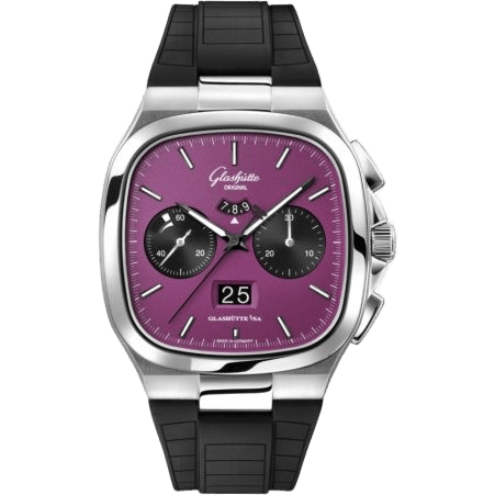 Glashütte Original Seventies Chronograph Panorama Date Stainless Steel / Plasma / Rubber 1-37-02-20-02-63
