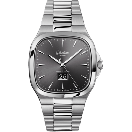 Glashütte Original Seventies Panorama Date Ruthenium Bracelet 2-39-47-12-12-14