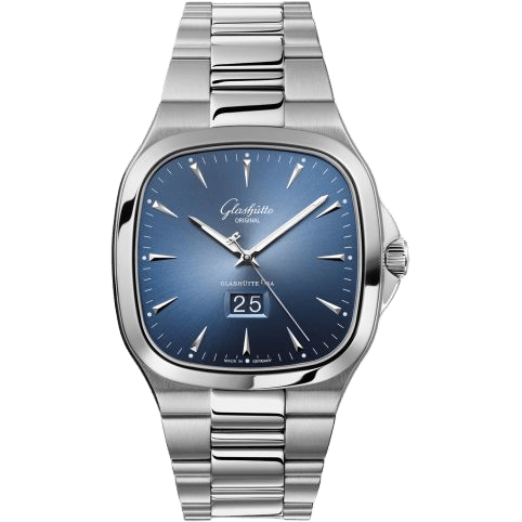 Glashütte Original Seventies Panorama Date Blue / Bracelet 2-39-47-13-12-14