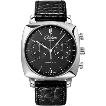Glashütte Original Sixties Square Chronograph Stainless Steel / Black 1-39-34-02-32-04