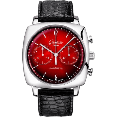 Glashütte Original Sixties Square Chronograph Stainless Steel / Fire 1-39-34-24-32-04