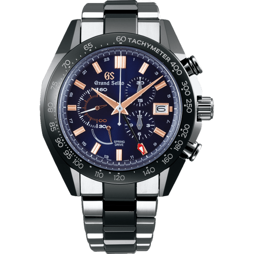 Spring Drive Chronograph Titanium / Ceramic / Blue / Bracelet / Black Ceramics Collection