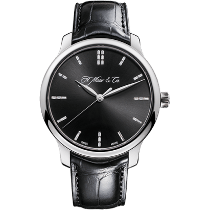 Endeavour Centre Seconds, White Gold, Black Baguette Dial