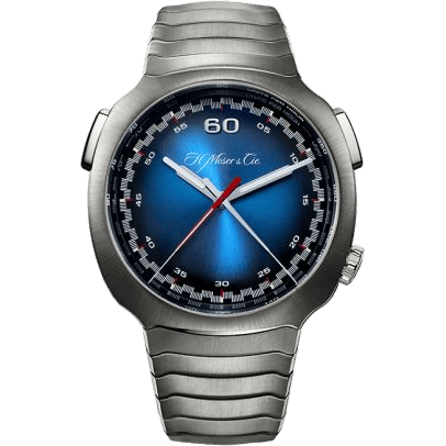 H. Moser & Cie Streamliner Flyback Automatic Stainless Steel / Funky Blue 6902-1201
