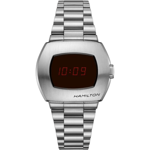 PSR Digital Quartz Stainless Steel / Red