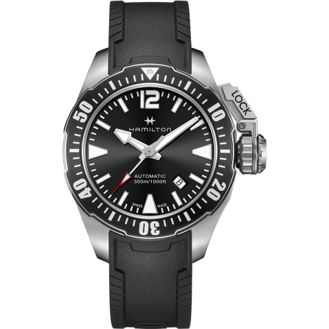 Frogman Auto 42 Stainless Steel / Black Rubber