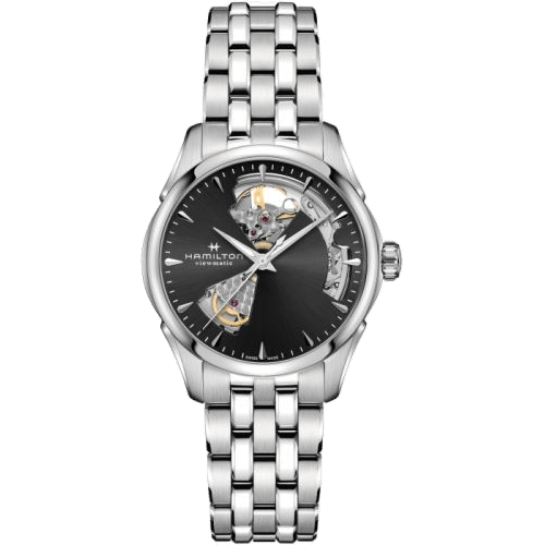 Jazzmaster Open Heart 36 Stainless Steel / Black / Bracelet
