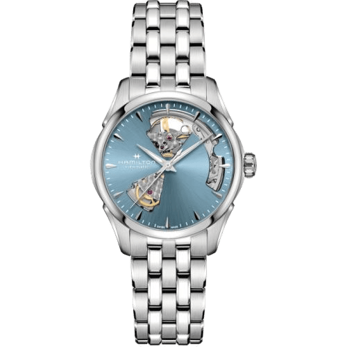 Jazzmaster Open Heart 36 Stainless Steel / Blue / Bracelet