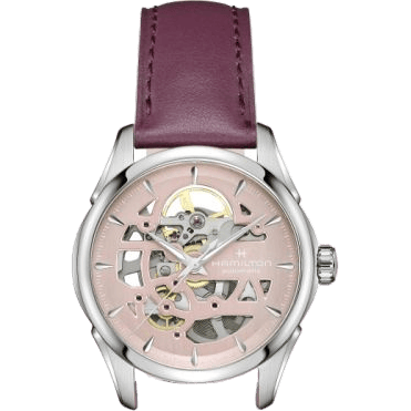 Jazzmaster Skeleton Lady Auto 36 Stainless Steel / Pink