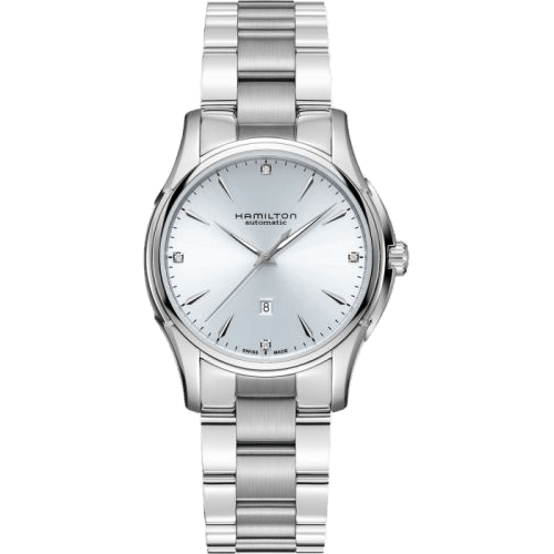 Jazzmaster Lady Auto 34 Stainless Steel / Blue - Diamond / Bracelet