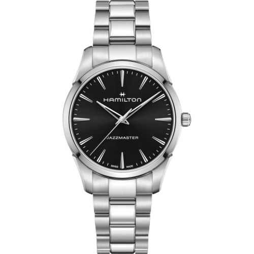 Jazzmaster Quartz 40 Stainless Steel / Black / Bracelet