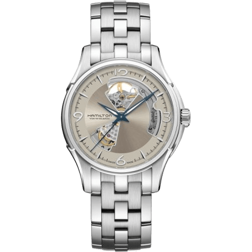 Jazzmaster Open Heart 40 Stainless Steel / Salmon / Bracelet