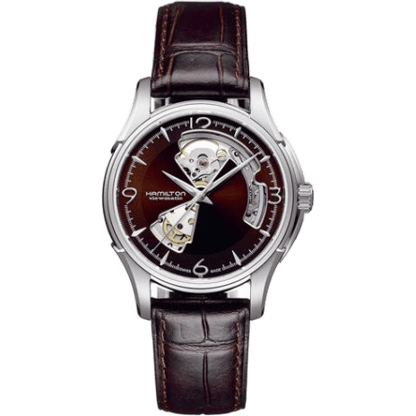 Hamilton Jazzmaster Open Heart 40 Stainless Steel / Brown H32565595