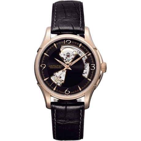 Hamilton Jazzmaster Open Heart 40mm Black Dial PVD Gold H32575735