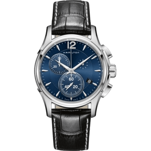 Jazzmaster Chrono Quartz 42 Stainless Steel / Blue