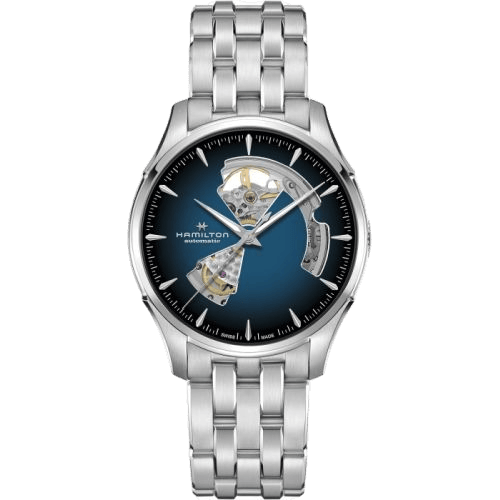 Jazzmaster Open Heart 40 Stainless Steel / Blue Gradient / Bracelet