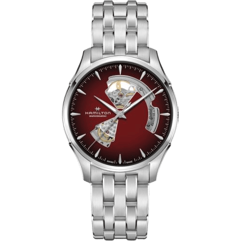 Hamilton Jazzmaster Open Heart 40 Stainless Steel / Burgundy Gradient / Bracelet H32675170