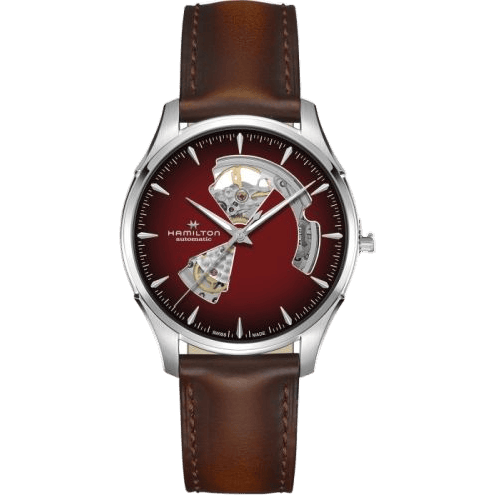 Hamilton Jazzmaster Open Heart 40 Stainless Steel / Burgundy Gradient H32675570