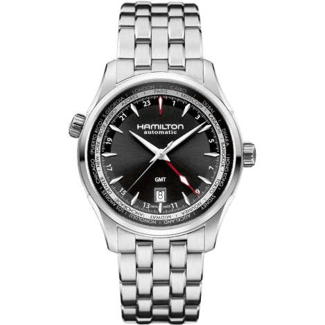 Jazzmaster GMT 42mm Black Dial Bracelet