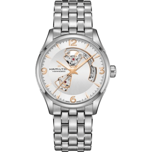 Jazzmaster Open Heart 42 Stainless Steel / Silver / Bracelet