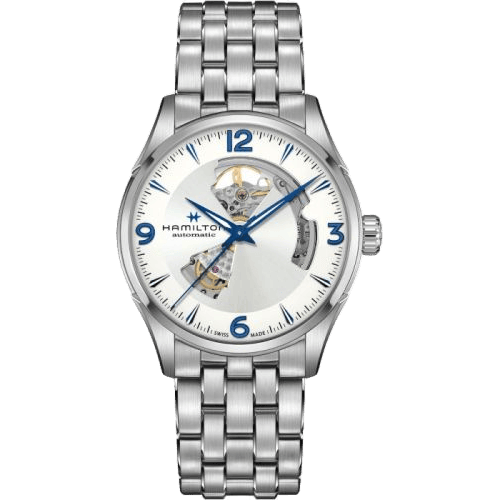 Jazzmaster Open Heart 42 Stainless Steel / Silver / Bracelet