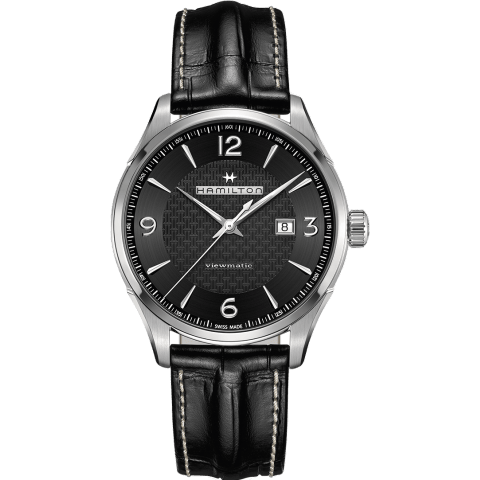 Jazzmaster Viewmatic Auto 44 Stainless Steel / Black