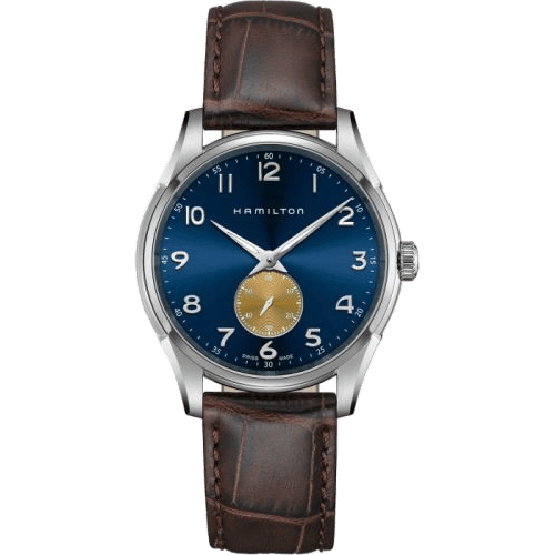 Hamilton Jazzmaster Thinline Small Second Quartz Stainless Steel / Blue H38411540