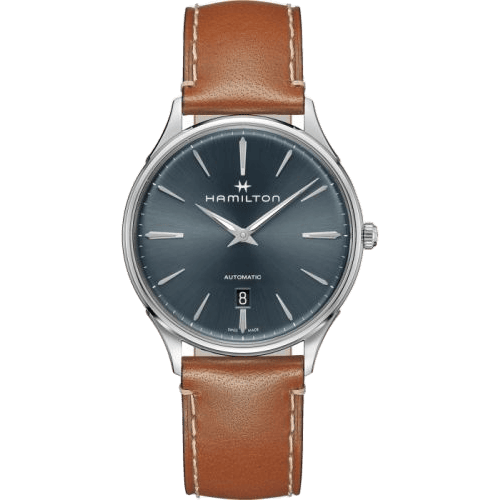 Hamilton Jazzmaster Thinline Auto 40 Stainless Steel / Blue H38525541