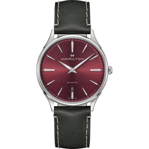Hamilton Jazzmaster Thinline Auto 40 Stainless Steel / Red H38525771