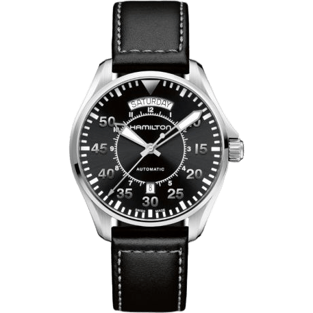 Hamilton Khaki Pilot Day Date Auto 42 Stainless Steel / Black H64615735