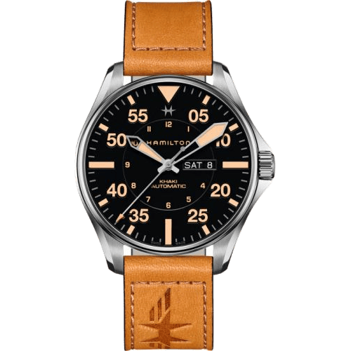 Hamilton Khaki Pilot Day-Date Auto 46 Stainless Steel / Black H64725531