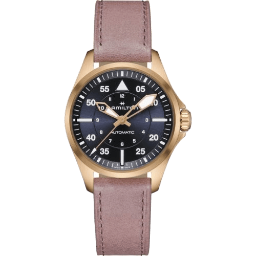 Hamilton Khaki Aviation Pilot Auto 36 Rose Gold / Blue H76245840