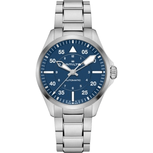Hamilton Khaki Aviation Pilot Auto 39 Stainless Steel / Blue / Bracelet H76305140