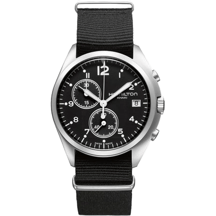 Khaki Pilot Pioneer Chrono Quartz Black / NATO