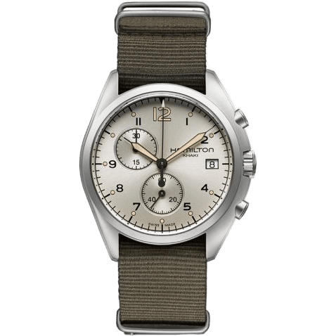 Khaki Aviation Pilot Pioneer Chrono Quartz Beige / NATO